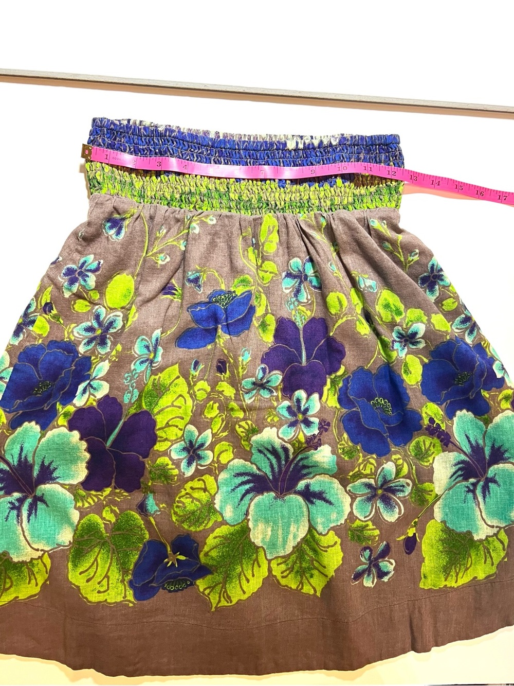 Free People Cotton and Linen blend floral skirt size XS - Picture 6 of 8